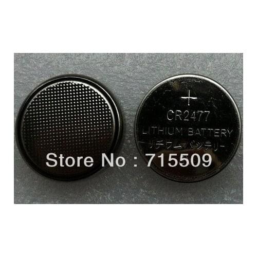 Free ship 10pcs/lot 3v cr2477 lithium-mno2 battery button cell coin cell 950mah Superior qulaity battery