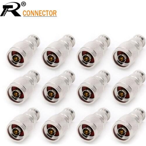BNC Male to N Male RF Coaxial Adapter BNC to N Coax Jack Connector 12/50/100pcs
