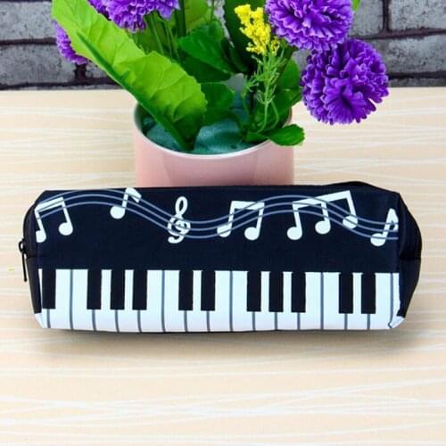 Pencil Case Music Notes Piano Keyboard Pencil Case Creativity Large Capacity Pen Bags Stationery Office