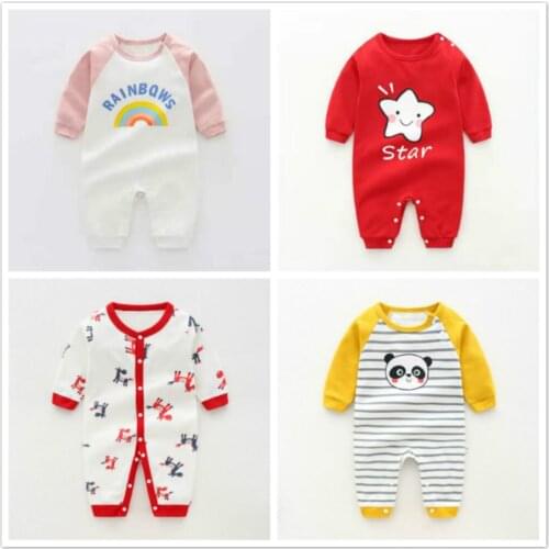 Baby Jumpsuits Animals Rainbow Autumn Long Sleeve Romper Baby Cotton Newborn 0-24months Boys Girls Outfits Infant Spring Clothes