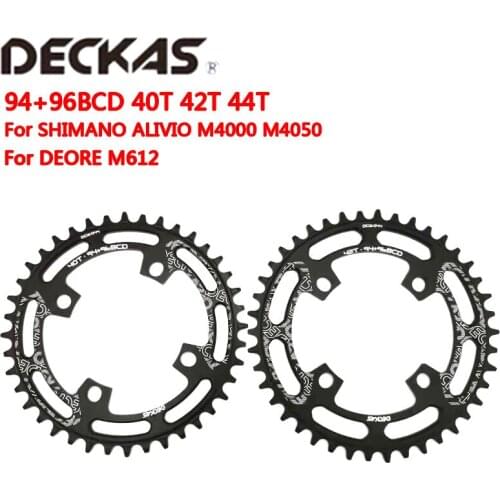 Deckas Round BCD 96mm 96bcd 40/42/44T MTB Mountain bike bicycle Chainring forshimano ALIVIO M4000 M4050 for DEORE M612 crank