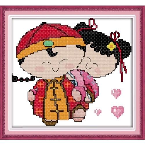 Joy Sunday Cross Stitch Patten The Perfect Match Handmade Cross Stitch Canvas Printed Embroidery Needlework Kit Home Decoration