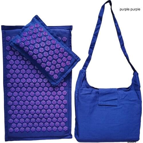 Spike Mat Acupressure Mat Massage Mat Acupuncture Pillow Set Yoga Mat Needle Relieve Back Neck and Sciatic Pain Relax Muscles