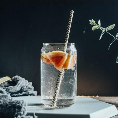 Creative Glass Mug Cola Can Shaped Glass Mug Cold Drink Cup Cafe Beverage Juice Milk Cup Heat Resistant Drink Glass Mug