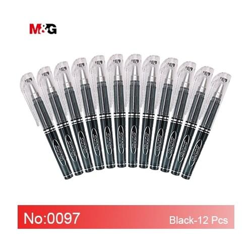 M&G 12pcs/box mini 0.5mm 3 colors gel pen portable signature pen for school supplies kawaii office writing stationary wholesale