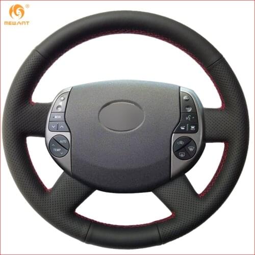 MEWANT for 2004 2005 2006 2007 2008 2009 Toyota Prius Black Artificial Leather Car Steering Wheel Covers Accessories
