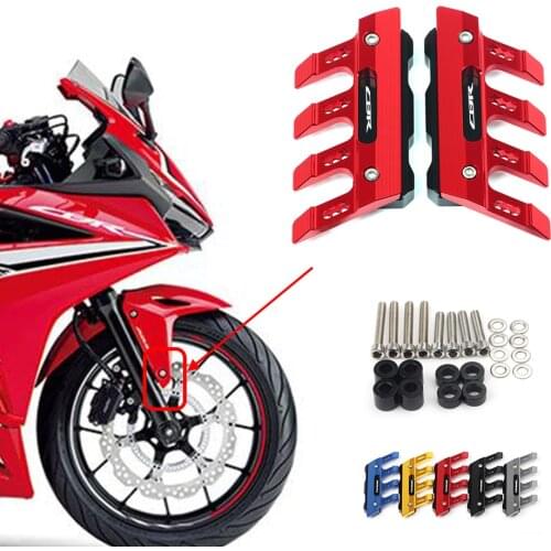 With Logo For Honda CBR400R CBR 400R Motorcycle Mudguard Front Fork Protector Guard Front Fender Anti-fall Slider Accessories