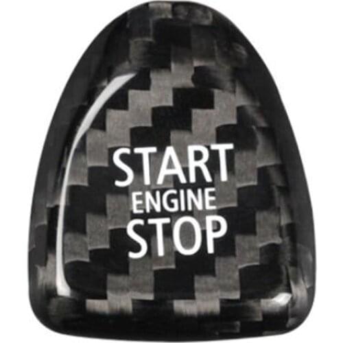 Carbon Fiber Engine Start Stop Button Switch Trim Cover Sticker for Mini Cooper F54 F55 F56 F57 F60 Accessories