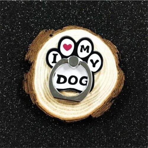 2020 New Finger Ring Lovely Dog Animal Akita Stand Holder Mobile Phone Holder Stand For iPhone Xiaomi Huawei All Phone Sticker
