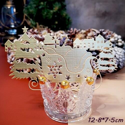 Panalisacraft christmas sleigh metal cutting dies noel kerst navidad natal scrapbooking Album Paper Card Craft Embossing