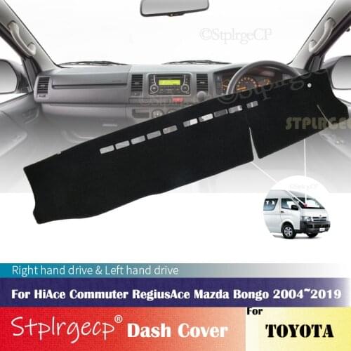 For Toyota HiAce Commuter RegiusAce Mazda Bongo 2004~2019 Anti-Slip Dashboard Cover ProtectivePad CarAccessories SunshadeCarpet