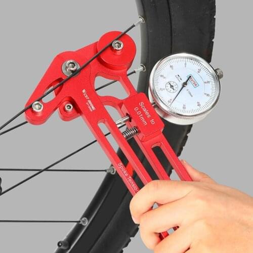 Handheld High Quality Bicycle Spoke Tension Wheel Builders Tool Red Spoke Bike Tester Wear-Resistant for Bicycle