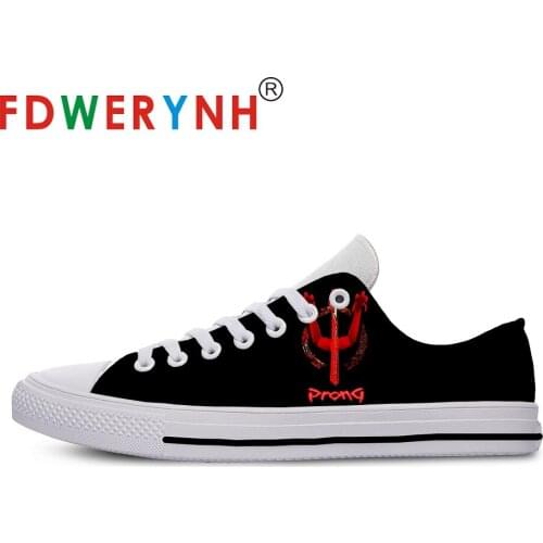 Prong Band Most Influential Metal Bands of All Time 3D Pattern Logo Men Shoes Mens Low-top Casual Shoes