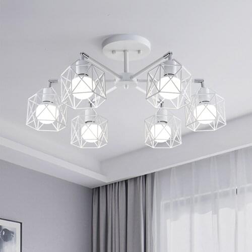 TRAZOS Nordic Modern led Ceiling lights for dining living room shop led hanging Ceiling lamp fixture Matte black/white finished