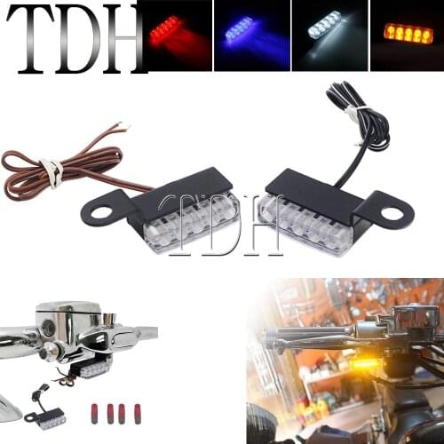 4 Colors Cafe Racer Scooter Front Rear Turn Signal Blinker Lamp Mini LED Flowing Indicator Light 12V For Harley Bobber Triumph