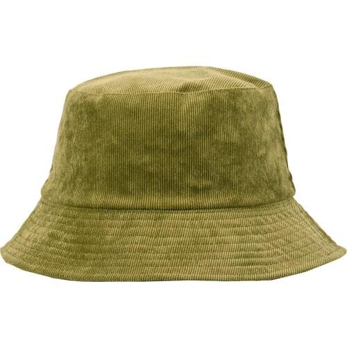 Corduroy basin with small brim double side fisherman hat, autumn hat, sunshade for men and women Winter style bucket hat