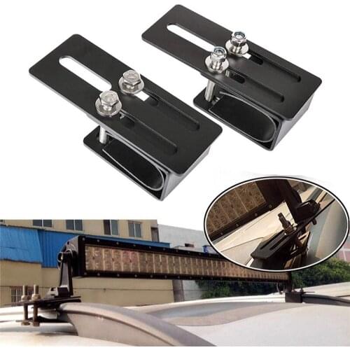 1PAIR Universal Car Luggage Rack Mounting Bracket SUV Roof Light Bar Stand Offroad LED Lamp Holder