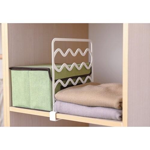 1Pcs Plastic Shelf Dividers Wardrobe Storage Layered Separator Plate Fender Closet Shelves Cabinet For Box Clothing Organizer