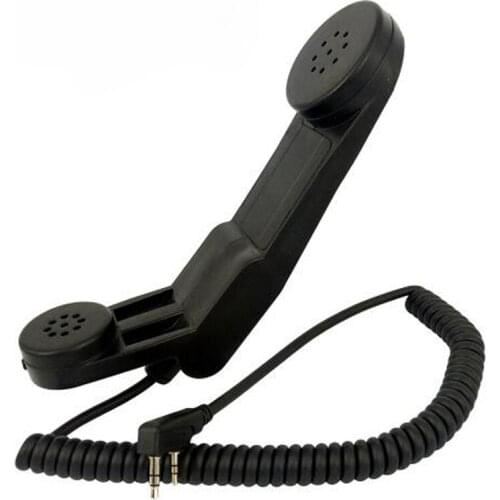 2 Pin K Plug Military Army Handheld Telephone Speaker PTT Shoulder Mic for BaoFeng UV-5R 888s GT-3 DM-5R Plus TYT Kenwood Radio