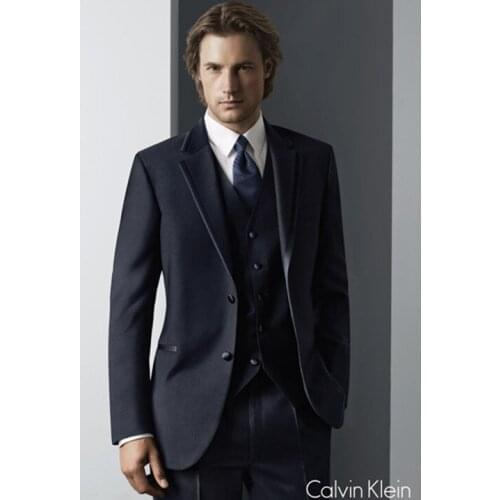 2015 4 Pics New Fashion Men Suits Fashion Bridegroon Business Dress Black 2 Bottons Formal White Wedding Suits Groom Suits