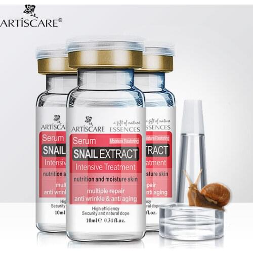 ARTISCARE Snail Serum 3pcs Moisturizing Repair Face Whitening Brighten Hydrating Anti Aging Acne Treatment Blackhead Face Cream