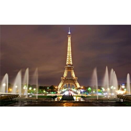 Diamond mosaic, 3D Diamond painting, Diamond stitch, Diamond Embroidery Pattern Rhinestone Cross Stitch Eiffel Tower & Fountain