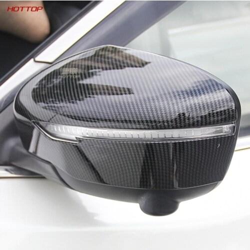 Abs Plastic Carbon Fiber Rearview Side Mirror Cover For Nissan Qashqai J11 Rogue X-trail T32 Serena C27