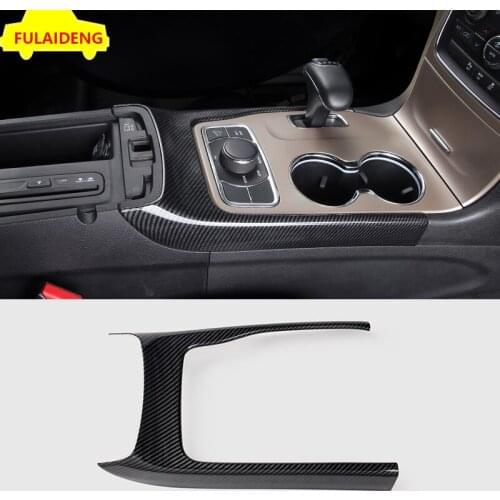 For Jeep Grand Cherokee 2014-2020 Carbon Fiber ABS Interior Gear Shift Box Panel Cover Trim Car Styling Accessories