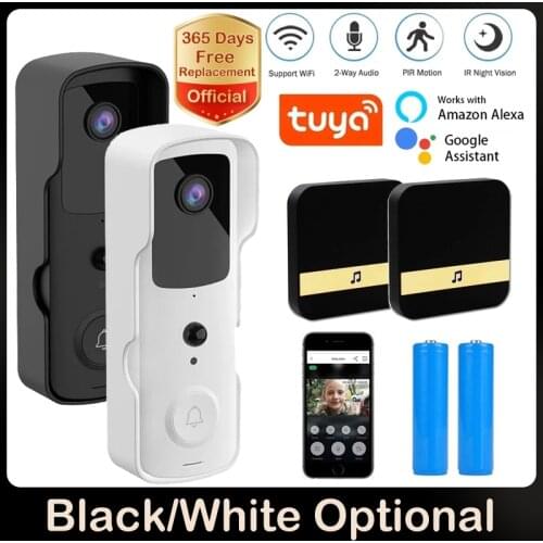 Smart Tuya HD 1080P Video Doorbell Camera WiFi Wireless Doorbell Smart Home Battery Door Bell Outdoor Video Intercom PIR Motion