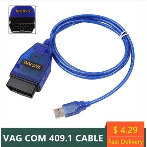 VAG-COM 409.1 Vag Com 409Com Vag 409.1 Kkl OBD2 USB Diagnostic Cable Scanner Interface For VW Audi Seat Volkswagen