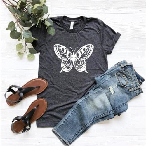 Cute Butterfly Animal Mama T-Shirt 100% cotton crewneck short sleeve cute fashion top tees for women Ladies plus size harajuku