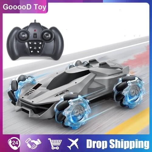JJRC Q92 1:24 2.4G 4Wd 360 Degree Flip Simulation Spray Night Glare Effect Tire Dynamic Sound Effect Rc Stunt Car Models Toys