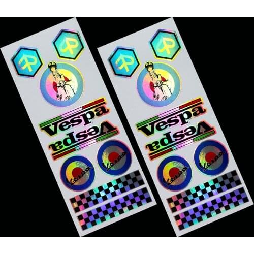 Laser Rainbow Decals For PIAGGIO VESPA GTS GTV LX LXV LT PX PRIMAVERA 50 125 150 200 250 300 300ie Decals Motorcycle Vinyl
