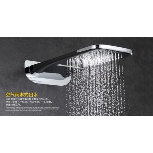 Only sell chrome Solid brass two functions top shower head bathroom Rainfall Waterfall shower head wall mounted