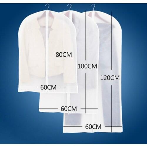 Zipper Bags for Storing Clothes Garment Suit Coat Dust Cover Protector Wardrobe Storage Bag Case for Clothes Organizador 4 Size