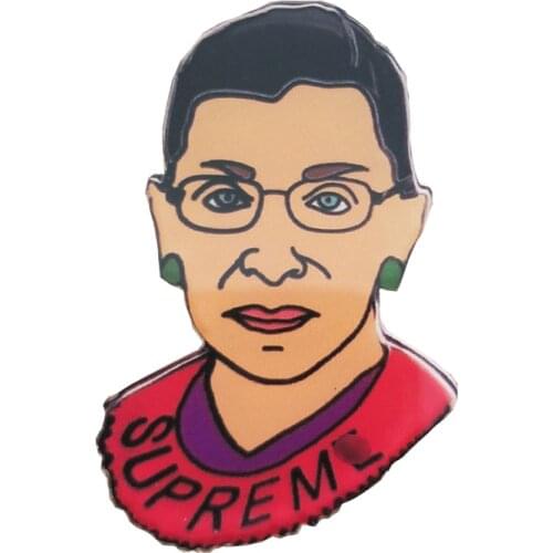 Customizable The Ruth Bader Ginsburg Suprem Pin Brooch Acrylic Feminist womens brooch Badge Gifts