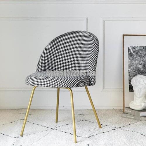 Nordic Dining Chair Household Light Luxury Simple Desk Chair Bedroom Manicure Stool Back Makeup Chair Net Red Chair