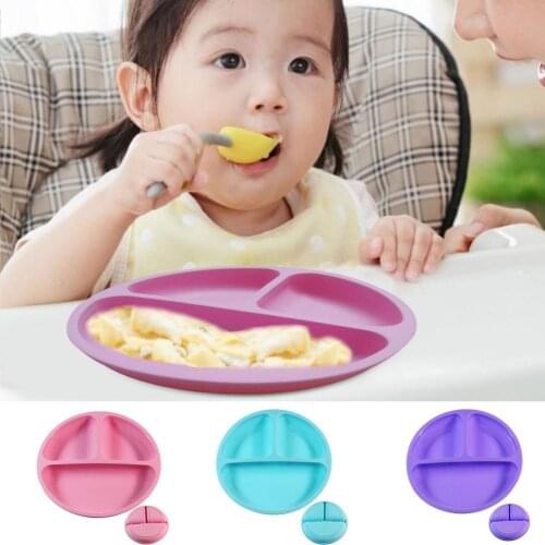 New Plate For Kids With Silicone Baby Bowl Suction BPA Free Children Dishes Suction Toddle Training Tableware Kids Feeding Bowls