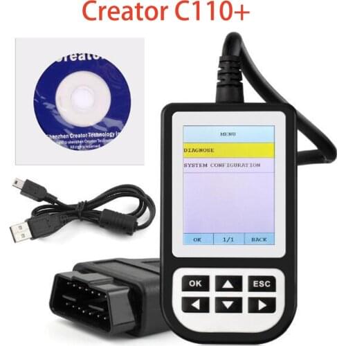 New V6.0 Creator C110+ For BMW OBDII Fault Code Reader Scanner Diagnostic Tool Scan Tool OBD2 Code Scanner For BMW