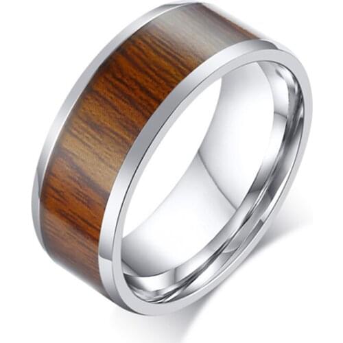 New product launch 8MM stainless steel + deer horn inner ball ring steel color men