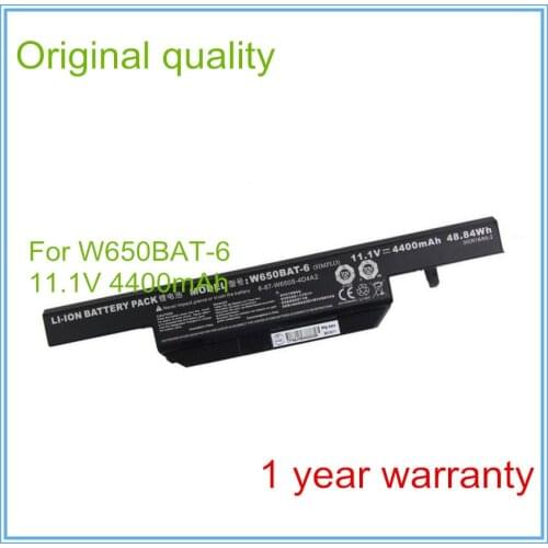 Original11.1V 4400mAh 48.84Wh W650BAT-6 battery for K610C K650D K570N K710C K590C K750D series free shipping