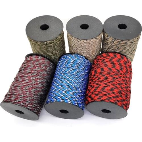 7-Core 550 Paracord 100meters 4mm Parachute Cord Outdoor Camping survival Rope kit Umbrella Tent Lanyard Strap