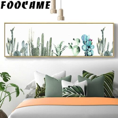 Nordic Wall Art Canvas Tropical Plant Cactus Poster Bedroom Huge Bedside Painting Modern Decoration Picture Print Living Room