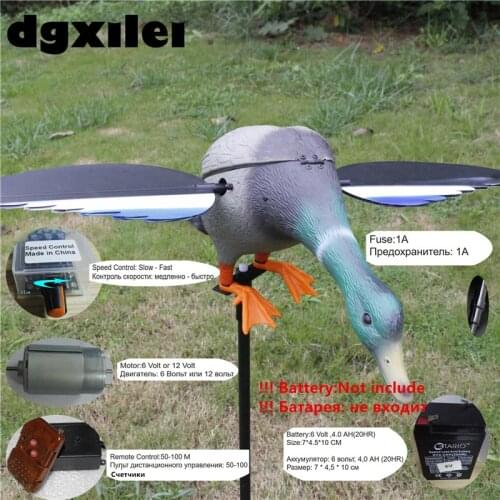 Xilei Wholesale 6V 12V Duck Motor Decoy Pe Plastic Male Duck Decoy Traps For Hunting With Magnet Spinning Wings