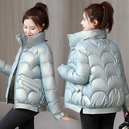Down jacket female winter of 2021 new loose Winter jacket bread suit jacket winter overcoat Down coat women 2103