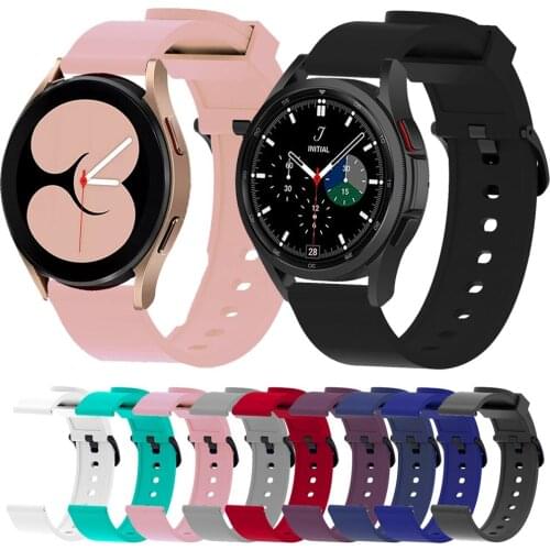 For Samsung galaxy watch 4 Classic 46mm 42mm Strap 20mm Sport Bracelet Silicone Watchbands For Galaxy Watch 4 40mm 44mm Correa