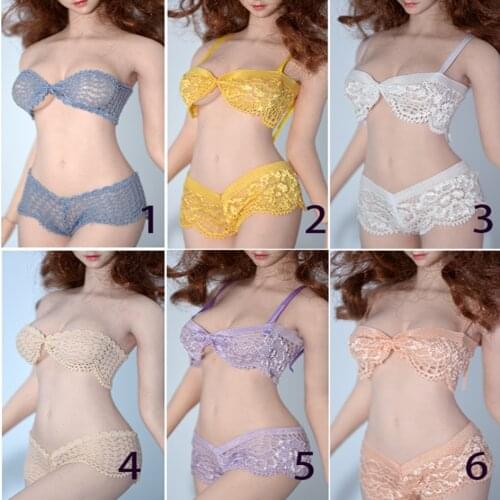 7 Colors 1/6 Scale Sexy Lace Bra Underwear Brief Set Underwear Set Female Clothes Accessory Model for 12 inches Action Figure