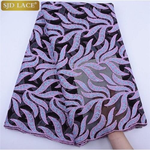 SJD LACE New Arrivals African Net Lace Fabric Cheap High Quality Embroiderey Nigerian French Mesh Lace Fabric For Wedding A1821