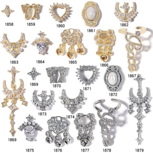 Nail Art Alloy Decorations with Zircon Rhinestones,Diamonds,on Nails Salon Supplies