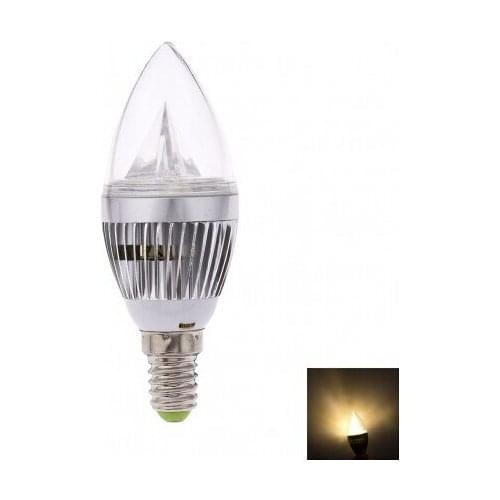 Free Shipping E14 15W 5X3W LED high power Candle Light bulb lamp 85V-220V Gold /Silver